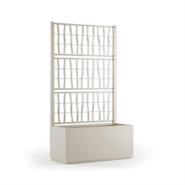 FIORIERA ETHICA RETTANGOLARE CM.80 C/SPALLIERA GESSO